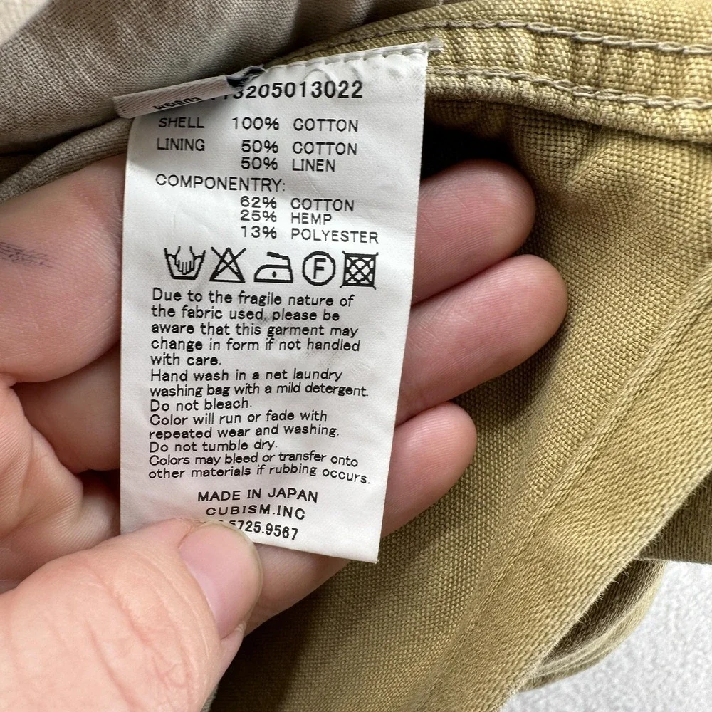 Visvim Jacket Mens Large Beige Canvas Corduroy Collar Workwear Made In Japan - Picture 4 of 11